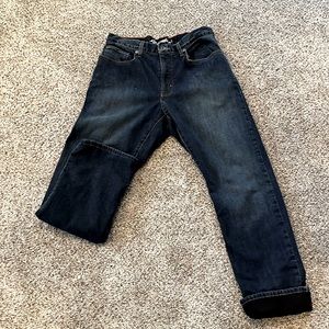 Eddie Bauer fleece-lined men’s jeans.